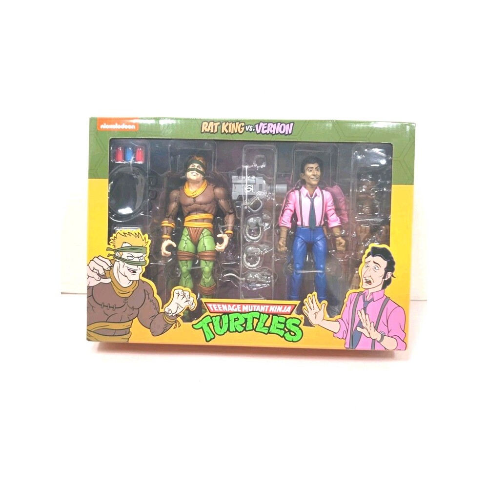 New NECA Teenage Mutant Ninja Turtles (Cartoon) – 7” Rat King & Vernon